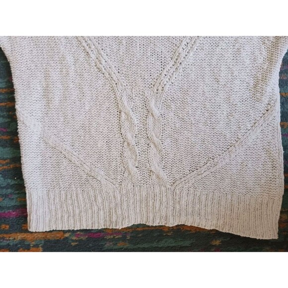 Vtg Compositions Crochet Knit Top Womens Medium White Cottage Core Beach Boho - Picture 3 of 6